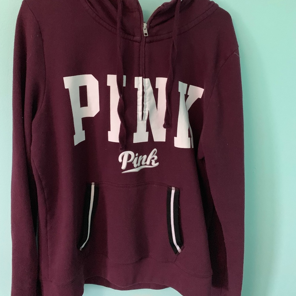 large maroon PINK sweatshirt